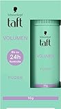 Schwarzkopf Taft Haarstyling Puder Volumen (10g), Volumen-Haarpuder für voller aussehendes Haar,...