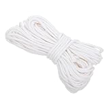 Gatuida Baumwoll Dochtrolle 15m Rund 3mm Ø für Öllampen Paraffinlampen Ersatzdocht Flexibel...