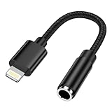 Kopfhörer Adapter für iPhone, [MFi Zertifiziert] Lightning auf 3,5mm Klinke Adapter, iPhone Aux...