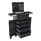5-in-1 Rolling Make-up Case mit DREI verstellbare länge, 40x30x80 cm Multifunktional Kosmetikkoffer...
