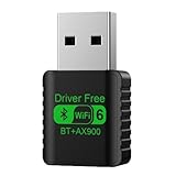 WLAN-Stick, 6 AX900 Mbit/s, Adapter, WLAN-Stick, für PC, Dualband, 2,4 GHz/5 GHz, leistungsstarker...