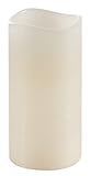 Flower Power Schlaraffenland LED Kerze MEDIA mittel | 10x20 cm | Echtwachs| Creme | led kerzen | led...