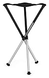 Walkstool - Modell Comfort - Schwarz und Silber - 3-Beiniger Klapphocker aus Aluminium - SITZHÖHE...