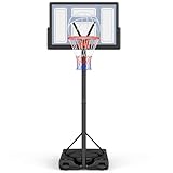 Yohood Basketballkorb Outdoor, Verstellbare Korbhöhe von 135 bis 305 cm, Basketballständer mit...