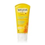 WELEDA Bio Baby Calendula Waschlotion & Shampoo, Naturkosmetik schonendes Duschgel für Babyhaut-...