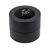 Wedo 270401 Magnet-Klammernspender (rund, mit Zentralmagnet inklusive Büroklammern) schwarz