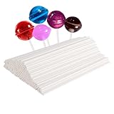 TENGYIF Cake Pops Stiele 100 Stück, Cake Pop Stiele aus Papier 100 * 3.5mm Cake Pops, Lollipop...