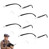 4 Stück Lupenbrille,Vergrößerungsbrille,Brillenlupe,Lese Lupenbrille,300%, 500%, 800%,...