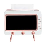 Retro-TV-Taschentuchbox, Handyhalter, Vintage-TV-Serviettenetui, Smartphone-Ständer |...