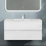 doporro Badmöbel-Set Waschbecken-Unterschrank Badezimmer Waschtisch mit Unterschrank BTH: 80x48x50...
