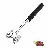 Homeily Fleischklopfer, Zinklegierung Doppelseitiger Fleischhammer mit Griff, Fleischplattierer...