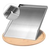 Edelstahl Plancha Grillplatte 28 x 20cm-Massiver Edelstahl- Grillplatte für Gas & Kohlegrill,...