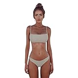 riou Bikinis Damen 2024 Push Up Billig Neckholder Bikini Patchwork Badeanzug Sport Bohemian Split...