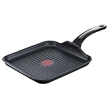 Tefal Selection Grillpfanne 26 x 26 cm, Titanium Antihaft-Versiegelung, Thermo-Spot...
