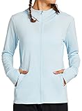 MASKERT Damen UV Shirt Sonnenschutz Hoodie Laufshirt Langarm Full Zip Funktionsshirt Wandershirts...