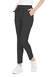 Kendindza Damen Stretch Hose Dehnbund Damen Hosen elegant mit Schleife High Waist Hose Damen...