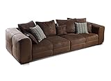 Cavadore Big Sofa Mavericco / Große Polster Couch mit Mikrofaser-Bezug in antiker Lederoptik /...