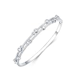 Homxi Armband 950 Platin Damen, Rund mit Moissanit, 18 CM Lang, Armband Silber Damen