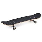 Longboard 79 cm, Street Dance aus Ahornholz, Schwarz - Hochwertige Kugellager, Stabile Konstruktion,...