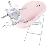 Primabobo Babypflegeset Bade-Set für Baby von 0 bis 12 Monate 4-teiliges Set mit Baby-Badewanne mit...