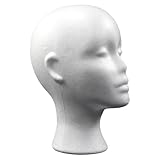 VILLFUL Perückenständer Schaumstoffkopf Modell Leichter Schaufensterpuppenkopf aus Schaumstoff...
