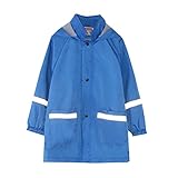 Regenjacke mit Kapuze, winddicht, langärmlig, für Jungen und Mädchen, blau, 4 Jahre