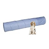 Relaxdays Hundetunnel, Spieltunnel für aktive Hunde, Hundetraining, 200 cm lang, Ø 40 cm,...