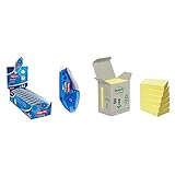 Tipp-Ex Korrekturroller Soft Grip, 10m x 4.2mm, 10er Pack & Post-it Recycling Notes Mini Tower, 38 x...