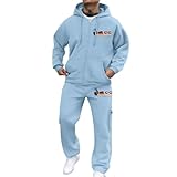 Trainingsanzüge Herren Jogginganzug Stylisch Motiv 2 Teilig Hip Hop Y2K Streetwear Tracksuit...