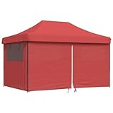 Faltbar Pop-Up mit 4 Wänden & Stahlrahmen, Partyzelt mit Reißverschlusstür & Transparentes...