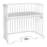 babybay Beistellbett Boxspring XXL weiß mit Matratze Classic Soft