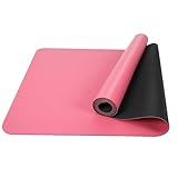 Enssy Yogamatte aus PU und Naturkautschuk, dick, rutschfest, für Damen und Herren, ideal für Yoga,...