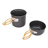 Yinhing Camping-Kochgeschirr-Set, Leichte Campingtöpfe aus Aluminiumlegierung und Tragbarer...