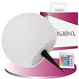 Casativo Solarkugeln für Außen Winterfest - LED - Ø 30cm - RGBW mit Fernbedienung, 60 Lu, IP67....