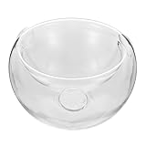 NUOBESTY Trockeneis Salatschüssel aus Glas Transparente Doppelte Servierschale 10cm...