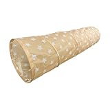 Relaxdays Spieltunnel Sterne, farbenfroher Krabbeltunnel, Kinder, BxD: 180 x 45 cm, Pop-up Tunnel,...