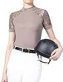 Harrison Howard Damen Slim Fit Show Shirt mit Spitzenärmeln und ikonischem Bit Atmungsaktiv Bequem...
