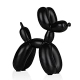 greafy Deko Luftballon Hund Skulptur - Nordic Schwarz Moderner Balloon Dog Figur aus Harz als...