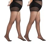 ZXCHOME Blickdichte Strumpfhosen Große Größen, Curvy Tights Plus Size, XL