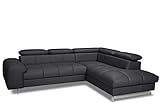 Mivano Ecksofa Chef / L-Sofa mit Schlaffunktion, Bettkasten und verstellbaren Kopfstützen in...