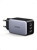 UGREEN Nexode USB C Ladegerät 65W GaN Netzteil mit 3X USB-C-Port Schnellladegerät Kompakt Charger...