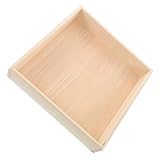 HONITANO Montessori Sandspieltablett Quadratisch 25x25x6cm Sandkasten mit Aufbewahrungsbox für...
