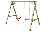 Gartenpirat Premium Kinderschaukel aus Holz Outdoor - Doppelschaukel mit 2 Schaukelsitzen - 240 x...