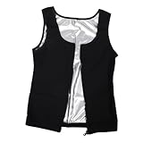 Healeved Herren Sauna Sweatshirt Taillentrainer mit Reißverschluss Neopren Sportweste für Fitness...