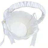 Blumenkorb Hochzeit - Blumenmädchen Korb | Streukörbchen Hochzeit | Körbchen Blumenkinder | Weiß...