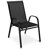 SPRINGOS Gartenstühle Stapelbar, Balkonstühle Gartenstuhl Hochlehner,terrassenstühle mit...
