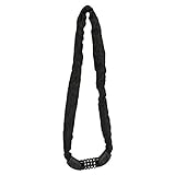 FISCHER Fahrrad Kettenschloss, Länge: 90 cm, mit Zahlenschloss, aus Stahl, hohe Sicherheit, schwarz