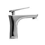 PJVPEJOD Badarmatur, an Deck montierter Einhand-Waschtischarmatur, Chrom-Mischbatterie for heißes...