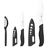 Keramikmesser Set Keramik Messer Küche: Scharf 2er Pack Messerset 15.5cm Kochemesser, 10.7cm...