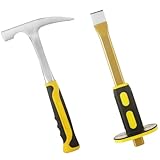 CertBuy Geologie-Stein-Hammer-Set, Geologie-Steinhammer und Meißel, Stahl-Geologen-Hammer,...